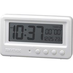 置き時計 置時計 リズム時計 RHYTHM アクアプルーフ 防水 タイマー付き ホワイト 8RDA72SR03 リズム時計 RHYTHM リズム時計工業