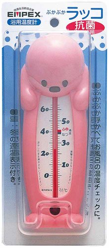 エンペックス empex 湯温計 湯温度計 おふろの湯温計 風呂用 動物 浮型 ぷかぷかラッコ TG-5203 ピンク empexのサムネイル