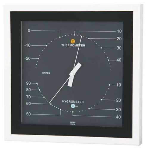 エンペックス empex 温度湿度計 温度計 湿度計 置き掛け兼用 エンペックスMN-4832 ブラック empex