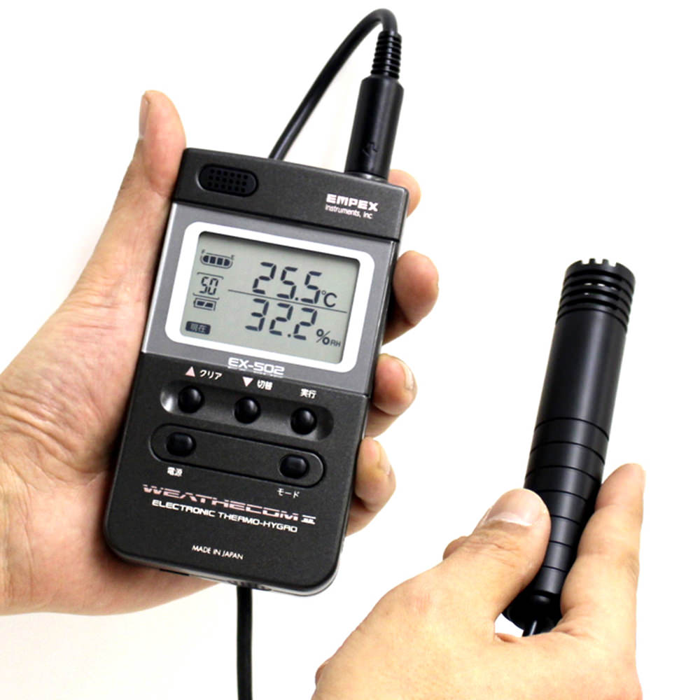 エンペックス empex 日本製 高性能デジタル温度・湿度計 ウェザーコムII EX-502 大容量メモリ搭載 empex [3]