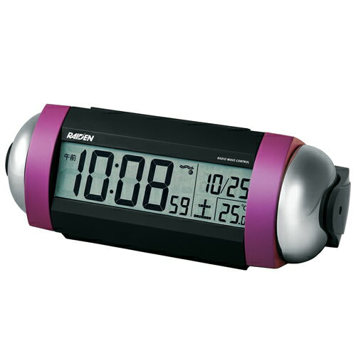 目覚まし時計 置き時計 大音量 電波時計 セイコー SEIKO クロック ライデン デジタル ピンク NR530P