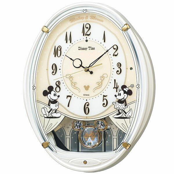 掛け時計 壁掛け時計 振り子時計 電波時計 セイコー SEIKO クロック 飾り振り子 時計 Disney ディズニー ミッキー ミニー クロック FW579W