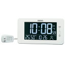 置き時計 掛け時計 掛置兼用 電波時計 カレンダー 温湿度表示 白色LED セイコー SEIKO クロック DL216W デジタル