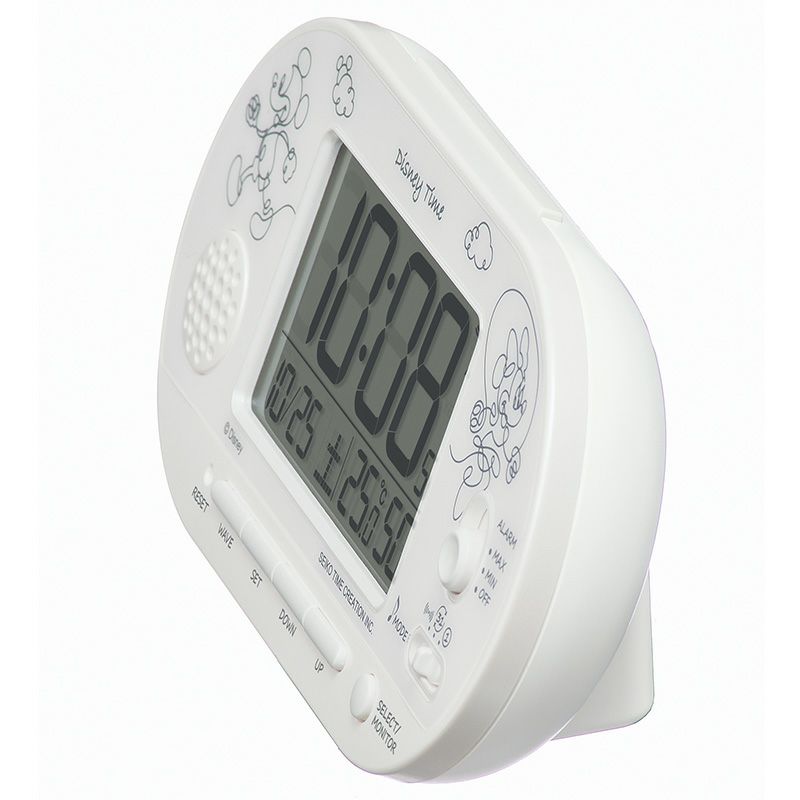 置き時計 置時計 電波時計 ディズニー 31曲 メロディ カレンダー 温湿度表示 セイコー SEIKO クロック FD482W デジタル
