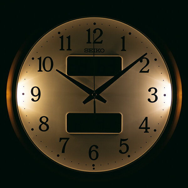 掛け時計 壁掛け時計 電波時計 カレンダー 温度湿度表示 自動点灯機能 ステップセコンド おやすみ秒針 SEIKO セイコー クロック KX276W アナログ