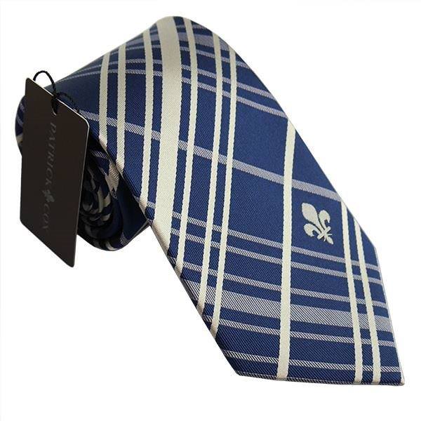 ネクタイ シルク100% 剣先 先幅8.5cm PATRICK COX パトリックコックス PC-014-NAVY