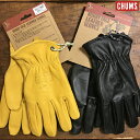 チャムス 手袋 メンズ 【CHUMS】Booby Face Leather Gloves/チャムス/ブービーフェイスレザーグローブ/レザーグローブ/牛革/キャンプ/アウトドア/キャンプグローブ/焚火/作業用/バイクグローブ/黒/黄色/black/yellow