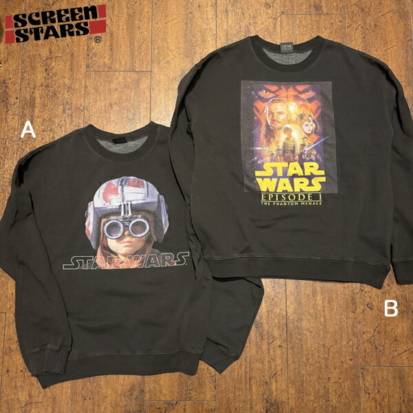 【SCREEN STARS】スクリーンスターズ STAR WARS Episode 1 THE PHANTOM MENACE /print sweatshirt/スタ..