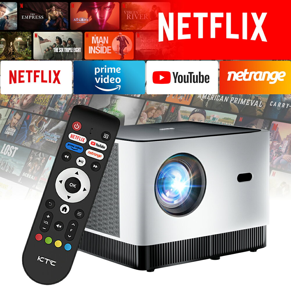 KTC P10 スマートプロジェクター Netflix公式ライセンスモデル Dolby Audio搭載 ネ...