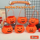 6タイプ かぼちゃ フエルト バッグ ジャックオーランタン ハロウィン HALLOWEEN カバン 鞄 イベント インテリア 飾り 送料無料