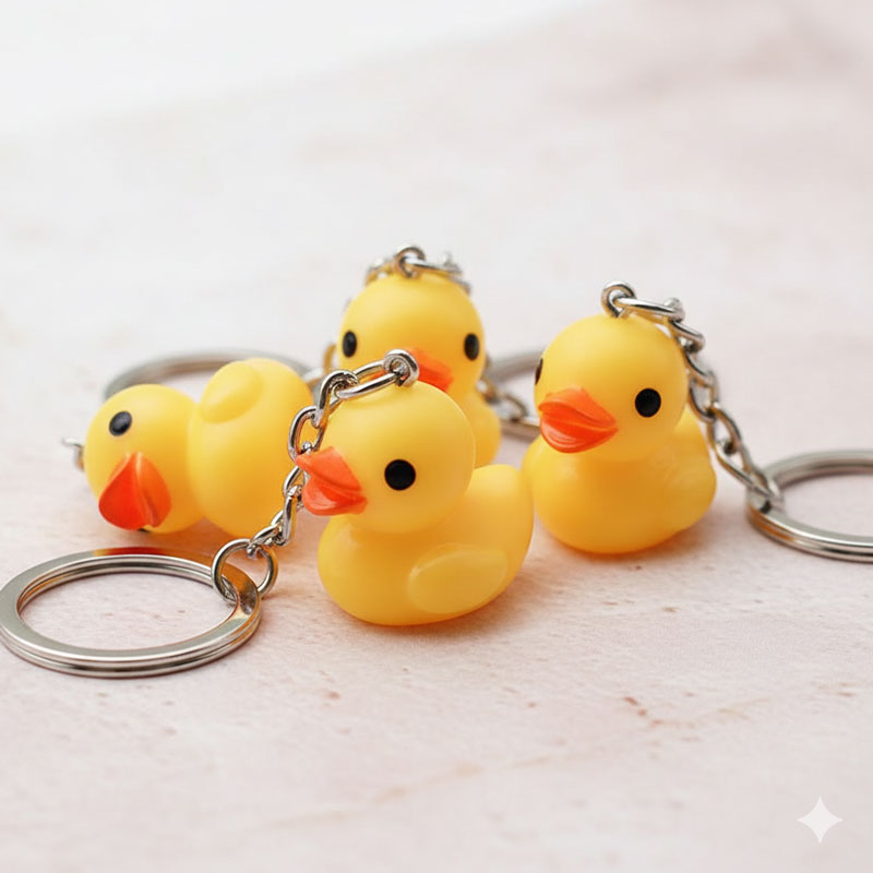 楽天FRABELL3個セット キーホルダー アヒル ヒヨコ 雛 ピヨ 鶏 キーリング カワイイ キーチェーン 鳥 動物 黄色 ひな ギフト プレゼント 送料無料