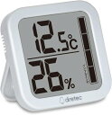 Dretec ドリテック 温湿度計 デジタル 大画面 壁掛け スタンド O-402WTDI ホワイト