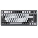 YUNZII RT75 ラピッドトリガー キーボード メカニカル TKL ゲーミング 磁気スイッチ RGB 有線 USB コンパクト 75%配列ノブ付きPBT ...