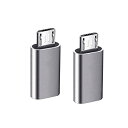 YFFSFDC USB-C → Micro USB アダプタ Type-C (メス) to Micro USB (オス) 変換アダプタ 2個入り マイクロUSB...