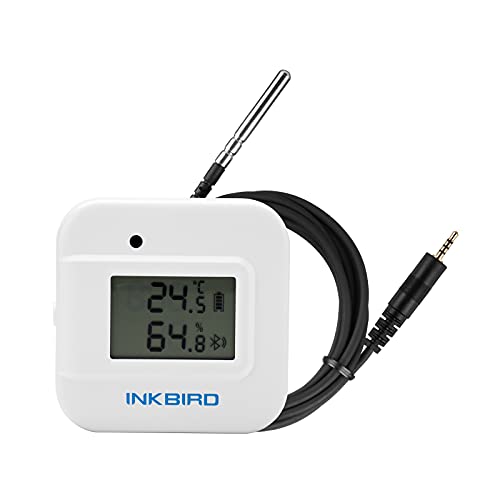 Inkbird Bluetooth温湿度計 温度計 湿度計 アラーム付き スマートセンサー グラフ表示 データロガー データのエクスポート iOS/Androidアプリで温度管理 爬虫類 温室 ヒュミドール ワインセラー IBS-