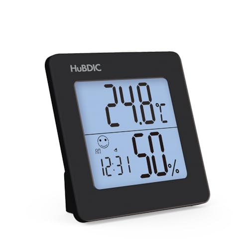 HuBDIC(ヒュービディック) シンプル デジタル時計温湿度計 温度計 湿度計 温度計 湿度計 高精度 家庭用 温度湿度計 温室度計 室温計 小型 卓上 ペット 爬虫類 壁掛け カレンダー アラーム付 ス HuBDIC(ヒュービディック) シンプル デジタル時計温湿度計 温度計 湿度計 温度計 湿度計 高精度 家庭用 温度湿度計 温室度計 室温計 小型 卓上 ペット 爬虫類 壁掛け カレンダー アラーム付 ス