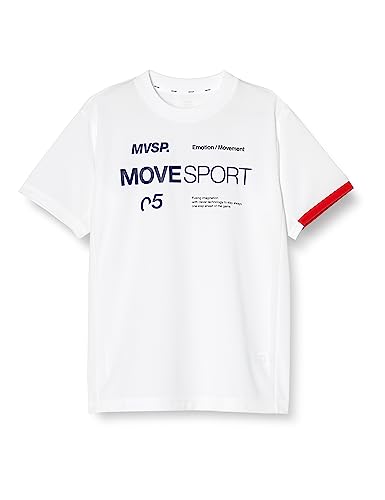 [ムーブスポーツ] Tシャツ デサント 半袖 丸首 クルーネック【EC】 吸汗速乾 ストレッチ トレーニング MOVE SPORT メンズ WH(DX-C2608AZ) XO