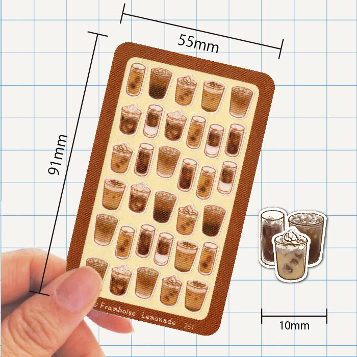 [16261]cafeアイスコーヒー【ミニミニセレクト】手帳シール