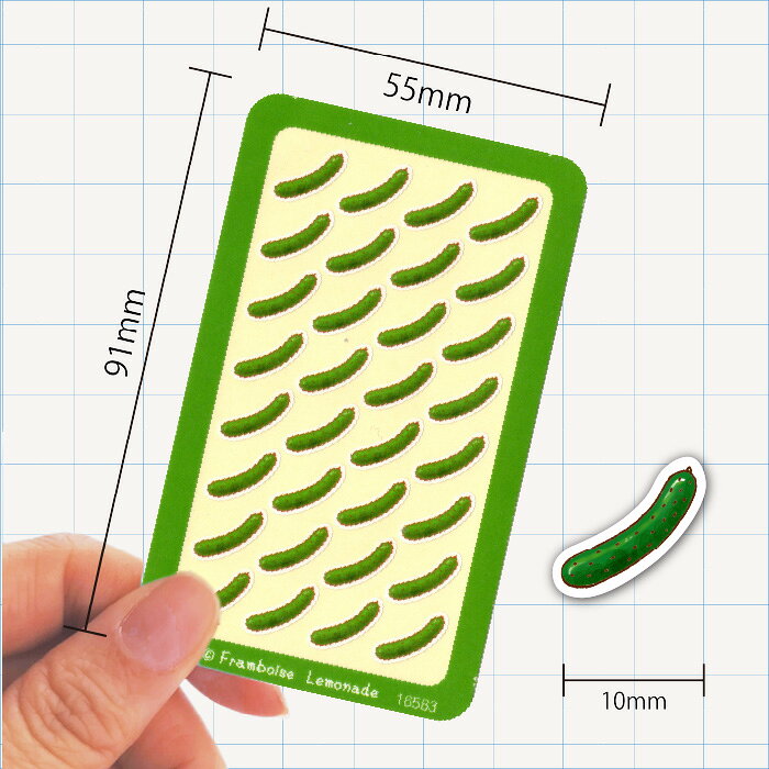 [16583]きゅうり【ミニミニセレクト】手帳シール