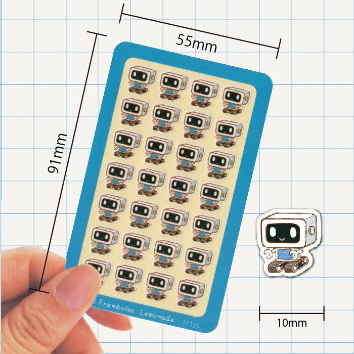 [17125]ロボット【ミニミニセレクト】手帳シール