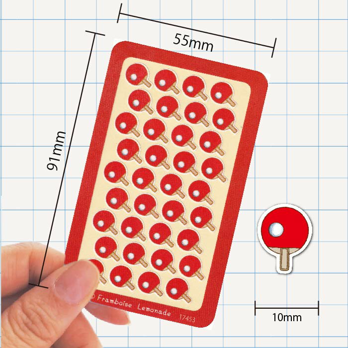 [17453]卓球【ミニミニセレクト】手帳シール