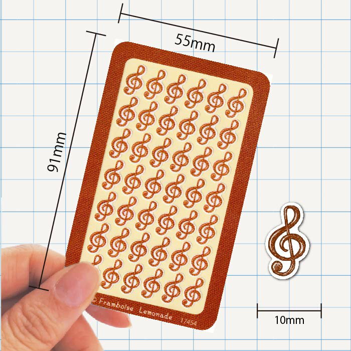 [17454]ト音記号【ミニミニセレクト】手帳シール