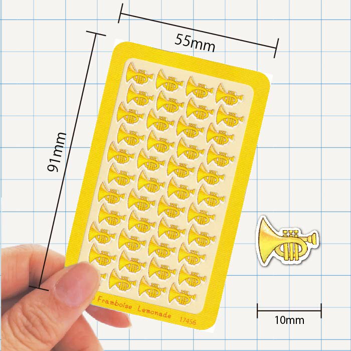 [17456]トランペット【ミニミニセレクト】手帳シール