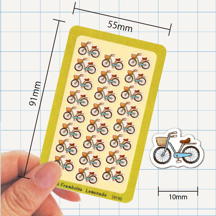 [19190]自転車【ミニミニセレクト】手帳シール