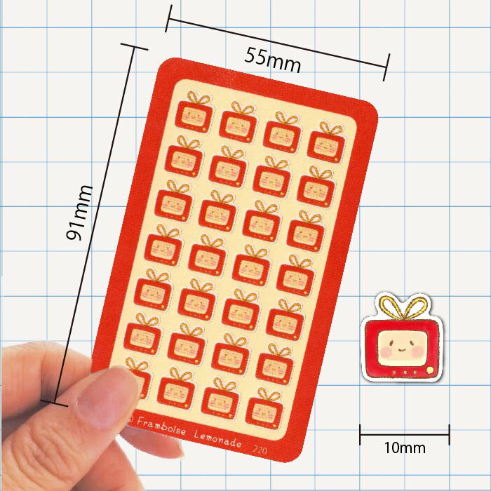 [39220]テレビ【ミニミニセレクト】手帳シール