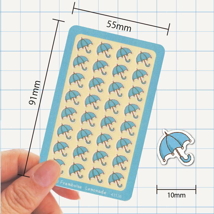 [43126]かさ【ミニミニセレクト】手帳シール