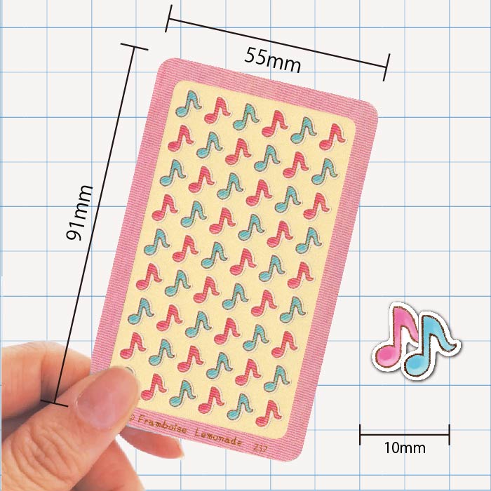 [52237]音符【ミニミニセレクト】手帳シール
