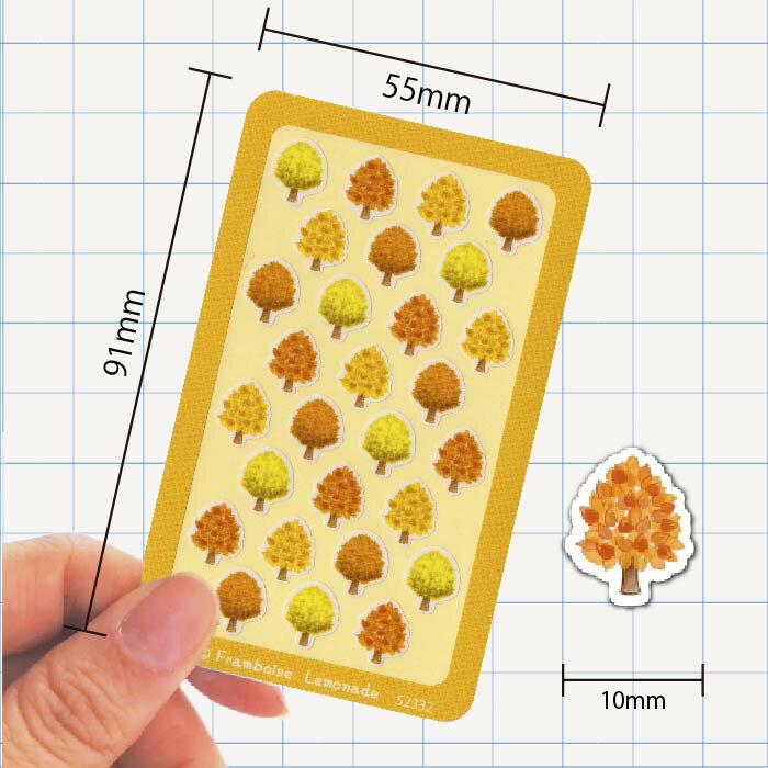 [52332]秋の樹木【ミニミニセレクト】手帳シール