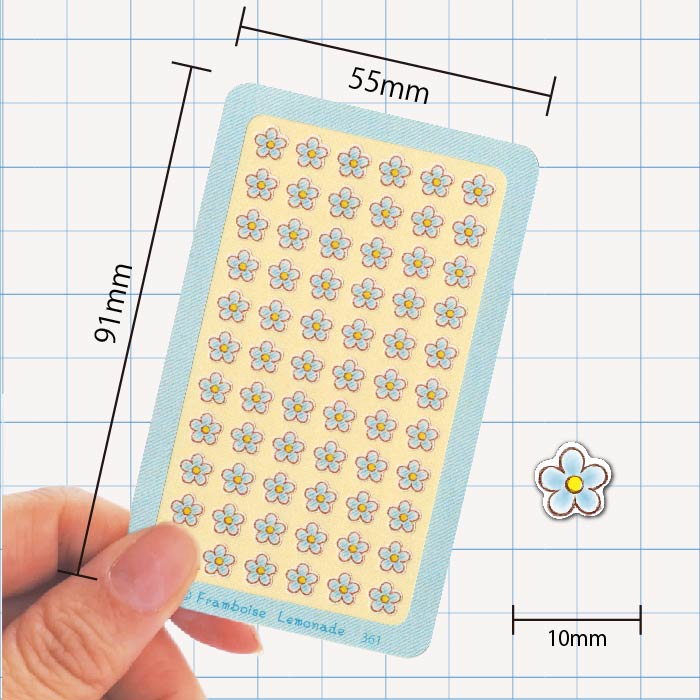 [52361]ブルーのお花【ミニミニセレクト】手帳シール