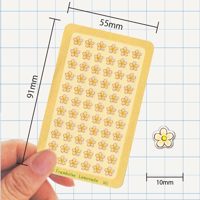 [52362]黄色いお花【ミニミニセレクト】手帳シール