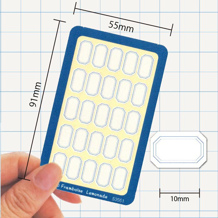 [53551]青Wライン【ミニミニセレクト】手帳シール