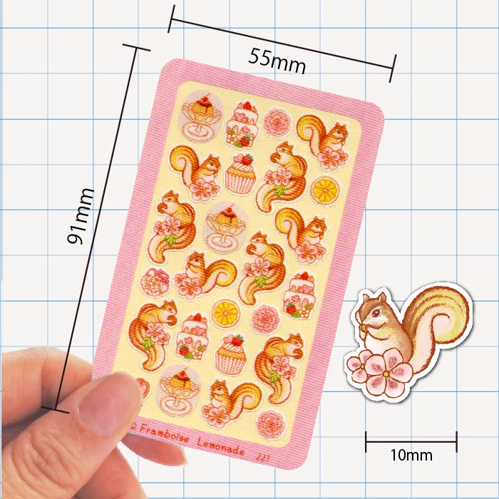 [55109]りすとスイーツ【ミニミニセレクト】手帳シール