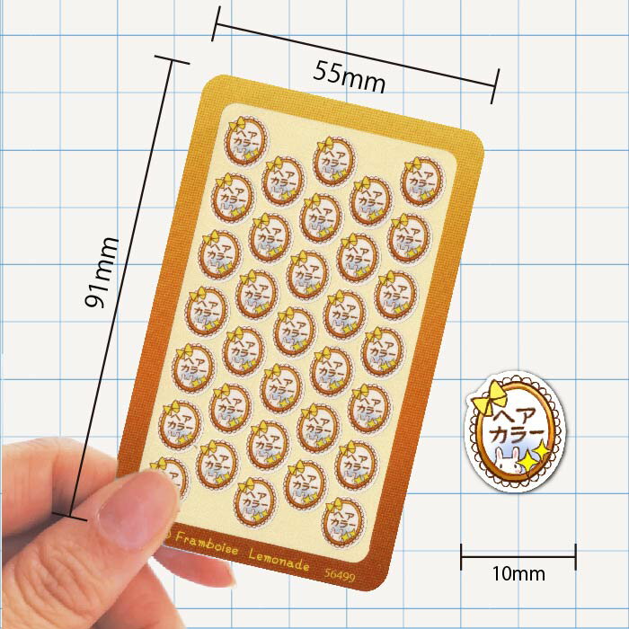 [56499]ヘアカラー【ミニミニセレクト】手帳シール