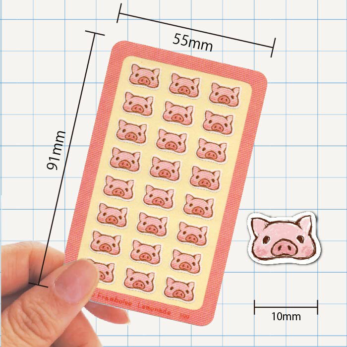 [59399]ぶた【ミニミニセレクト】手帳シール