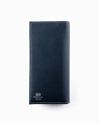 ホワイトハウスコックス【Whitehouse Cox】型番:S9697L(ネイビー/レッド) 財布 長財布 ロングウォレット ツートン ロンドンカーフ×ブライドルレザー 牛革