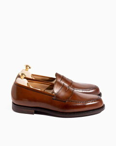 クロケット＆ジョーンズ【Crockett&Jones】BOSTON2（タン）ボストン2　バーニッシュドカーフ　シティソール　ローファー　牛革　メンズ