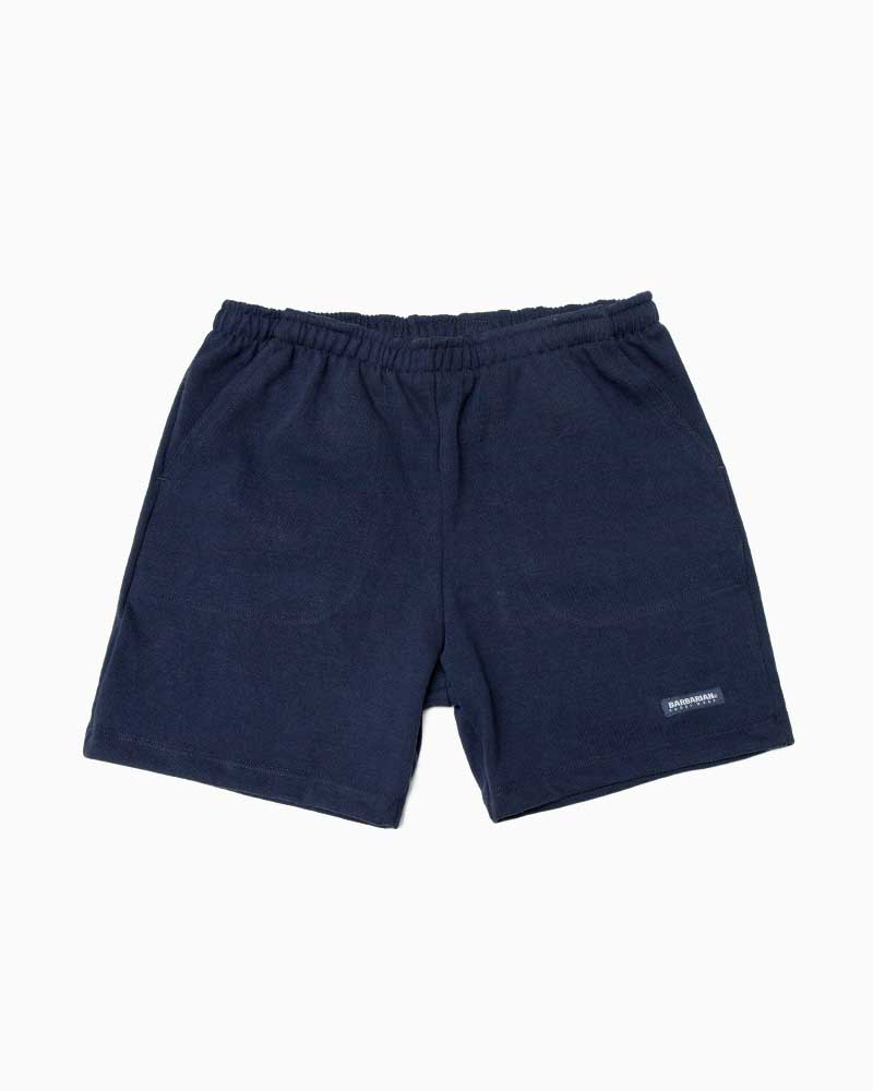 バーバリアン12oz SHORT PANTS / WSE03 (ネイビー)　メンズ　パンツ　へヴィーウエイトコットン　ニットパンツ　ショートパンツ　無地