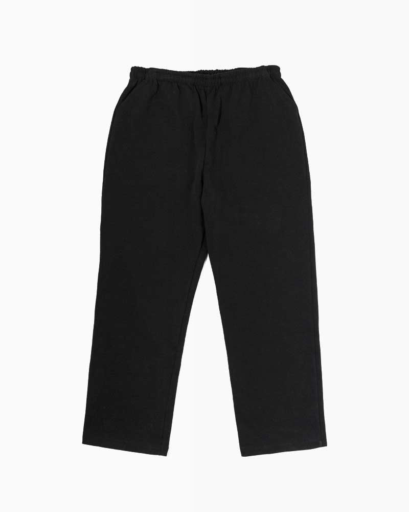 バーバリアン12oz LONG PANTS / WSE05 (ブラック)　メンズ　パンツ　へヴィーウエイトコットン　ニットパンツ　ロングパンツ　クロップド丈　無地