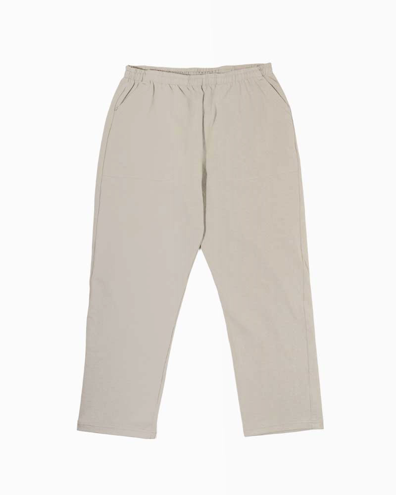 バーバリアン12oz LONG PANTS / WSE07 (トープ)　メンズ　パンツ　へヴィーウエイトコットン　ニットパンツ　ロングパンツ　クロップド丈　無地