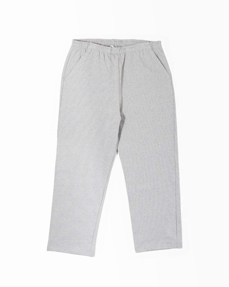 バーバリアン12oz LONG PANTS / WSE34 (オックスフォード/アイボリー)　メンズ　パンツ　へヴィーウエイトコットン　ニットパンツ　ロングパンツ　クロップド丈　ボーダー