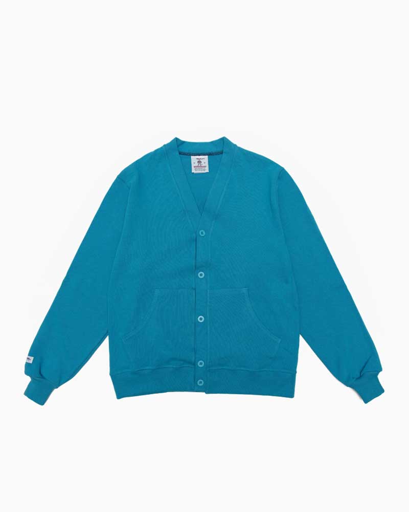 バーバリアン【BARBARIAN】12oz CARDIGAN LONG / VFF16 (シアン) メンズ 長袖 へヴィーウエイト 12オンス カーディガン 無地