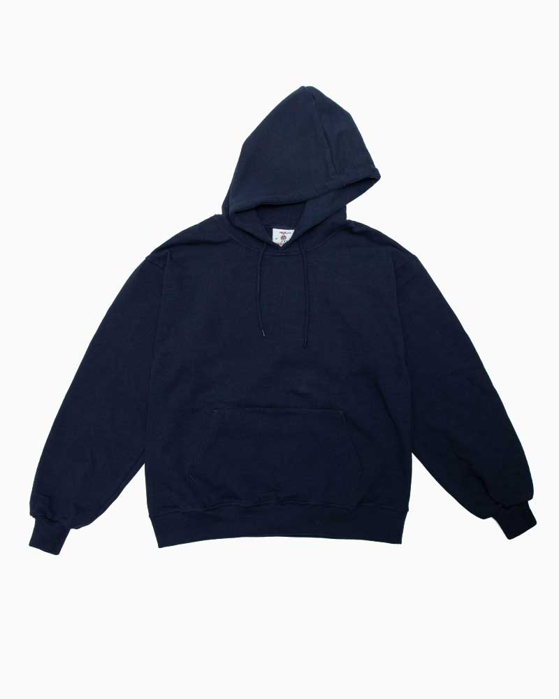 バーバリアン【BARBARIAN】12oz STRING KANGAROO HOODIE / VFF18 (ネイビー) メンズ　長袖　へヴィーウエイト　カンガルーフーディ　ボーダー　カナダサイズ