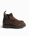 クロケット&ジョーンズ【Crockett&Jones】CHELSEA(ダークブラウン)チェルシー スエード コマンドソール チェルシーブーツ 牛革 メンズ