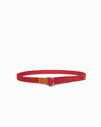 べオーマレザーカンパニー【BEORMA LEATHER COMPANY】型番:B0195 25mm W RING WEBBING BELT(レッド/ニュートン) ウェビングベルト Wリング 25mm コットン ポリエステル ブライドルレザー 牛革 男女兼用 べオーマレザーカンパニー【BEORMA LEATHER COMPANY】型番:B0195 25mm W RING WEBBING BELT(レッド/ニュートン) ウェビングベルト Wリング 25mm コットン ポリエステル ブライドルレザー 牛革 男女兼用