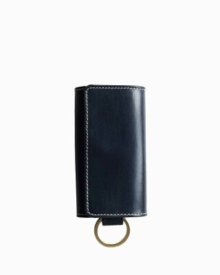 ホワイトハウスコックス【Whitehouse Cox】型番:S9692 KEY CASE WITH RING (ネイビー) キーケース ビジネスツール ブライドルレザー 牛革 男女兼用
