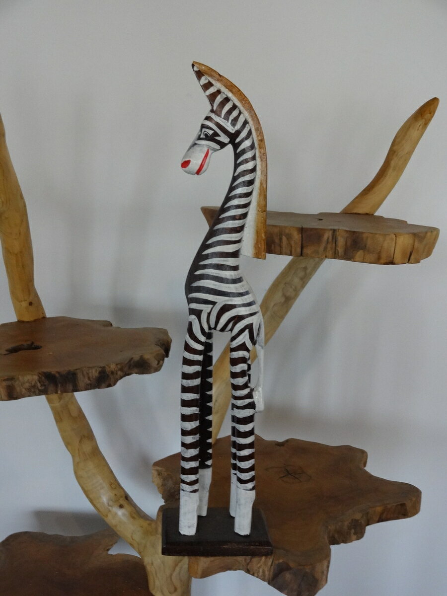 樂天商城 - 木彫りアニマル　木彫りシマウマ　アジアン雑貨　バリ雑貨　アジアンインテリア